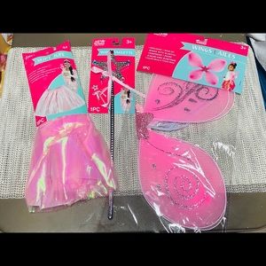 NWT 3+ little girls pink fairy costume.